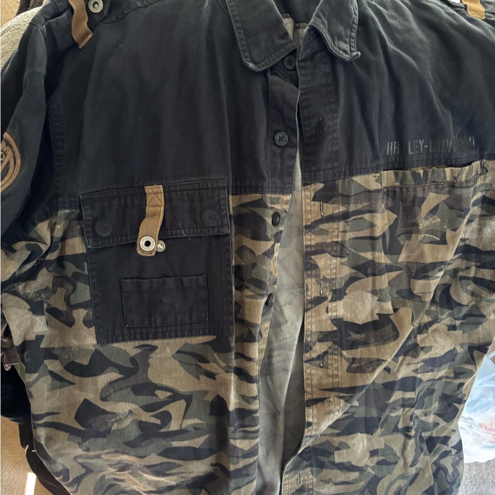 Button down camo shirt